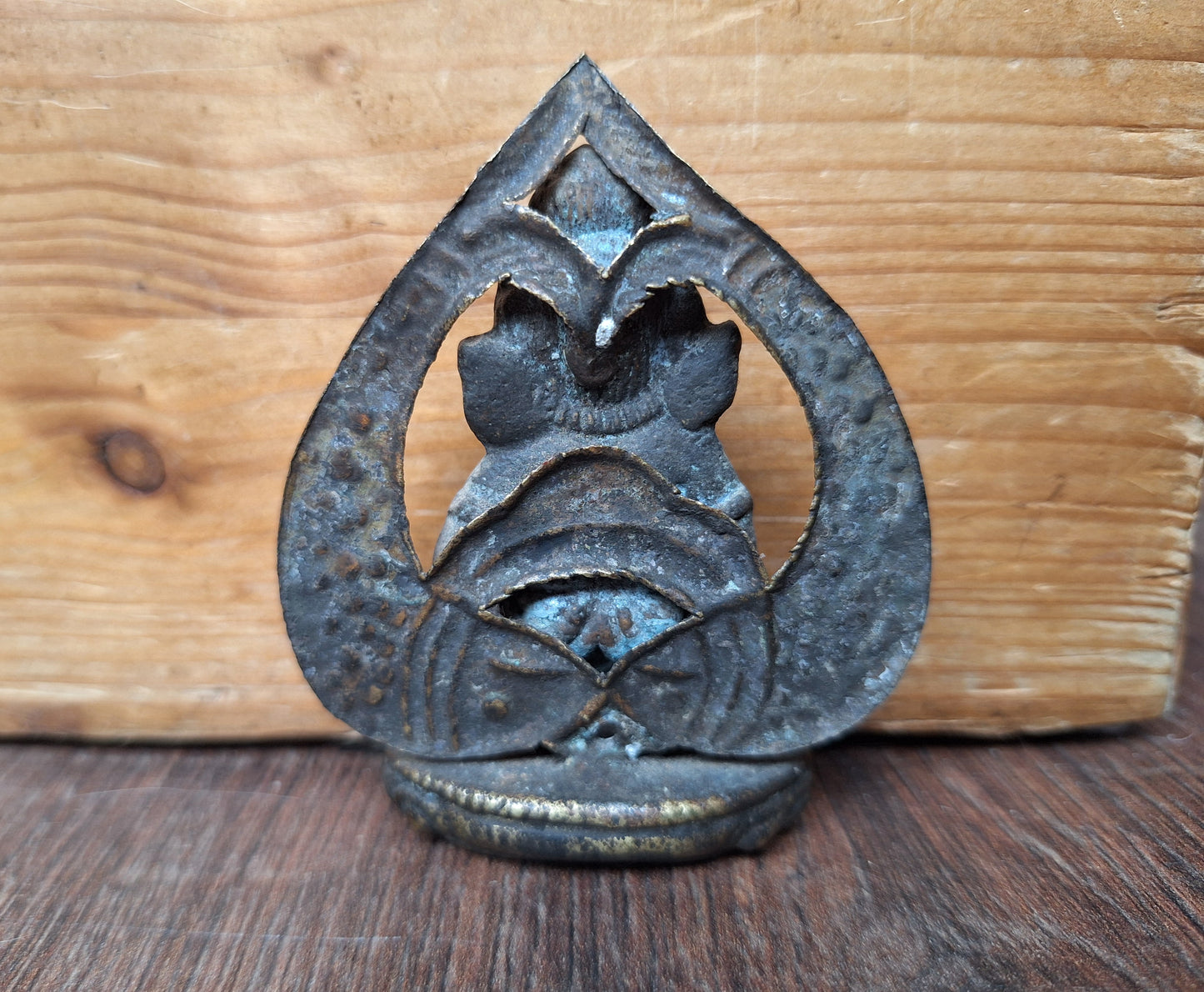 Antique bronze Kubera figurine
