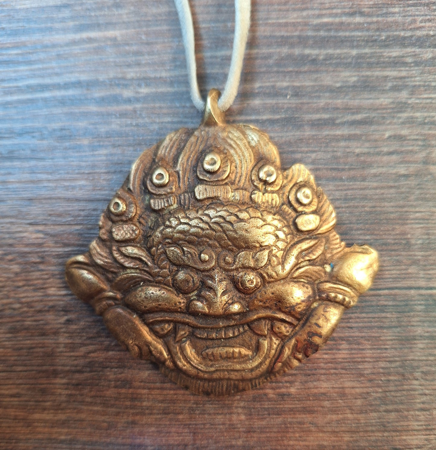 Vintage brass Cheppu pendant