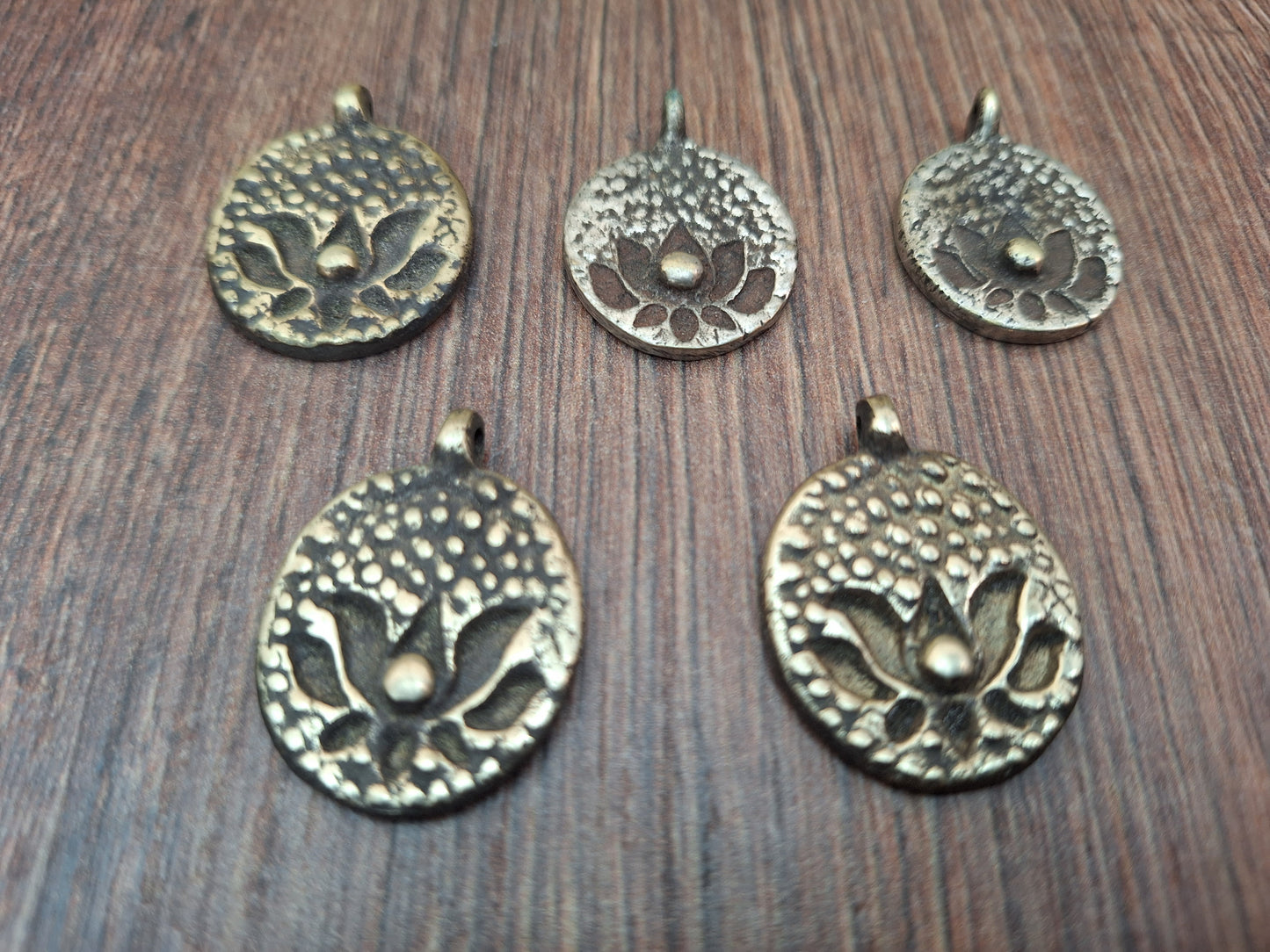 Vintage brass pendant Lotus