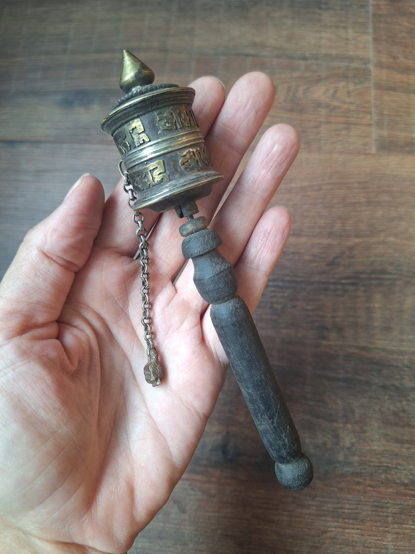 Old Tibetan prayer wheel