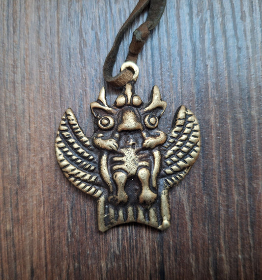 Vintage bronze thogchag pendant Garuda