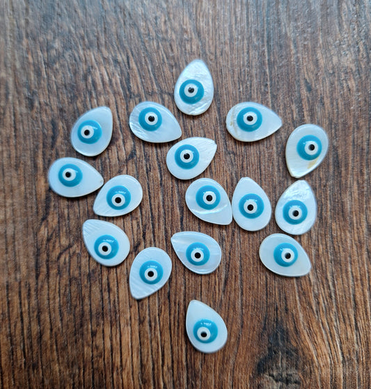 Mother of pearl eye beads, set of 2