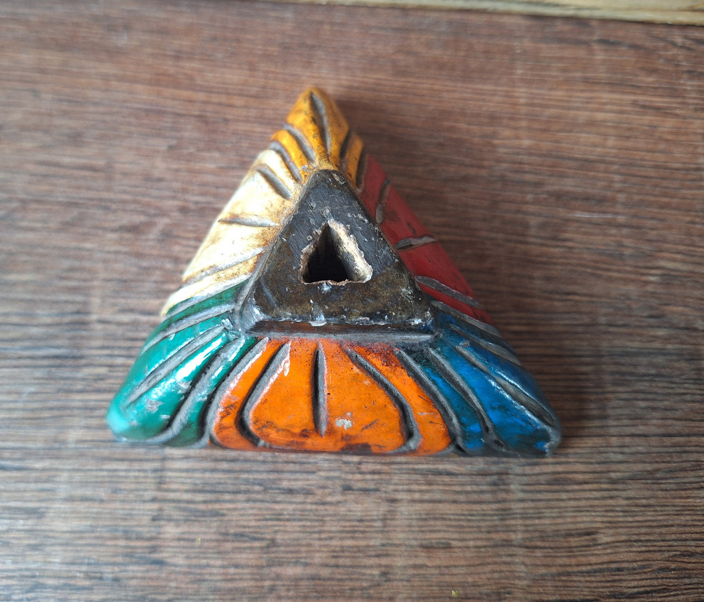 Vintage wooden phurba stand