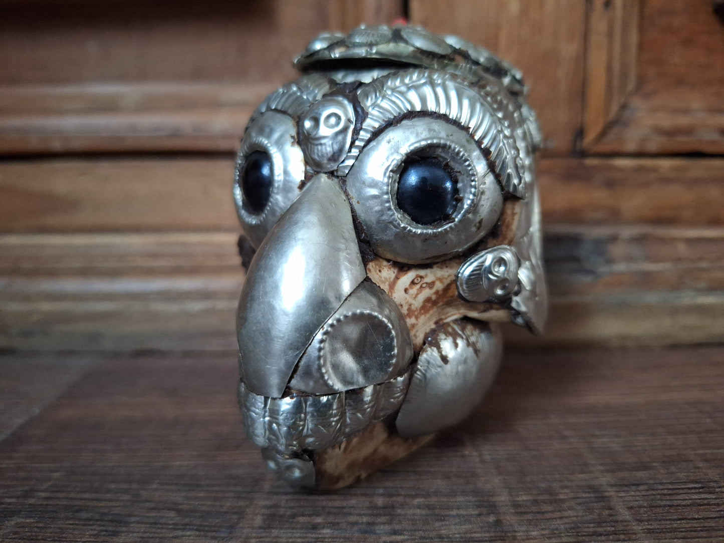 Vintage Tibetan resin monkey skull kapala