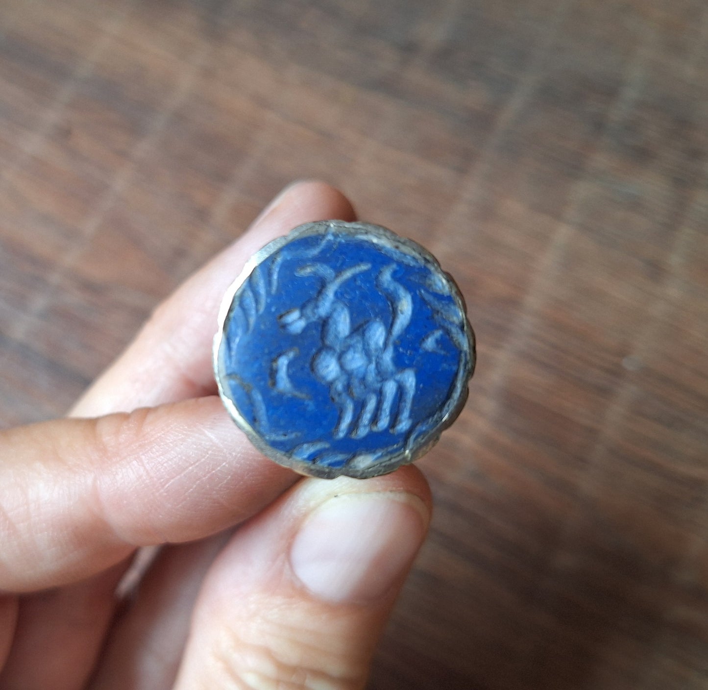 Vintage Kuchi tribal intaglio ring