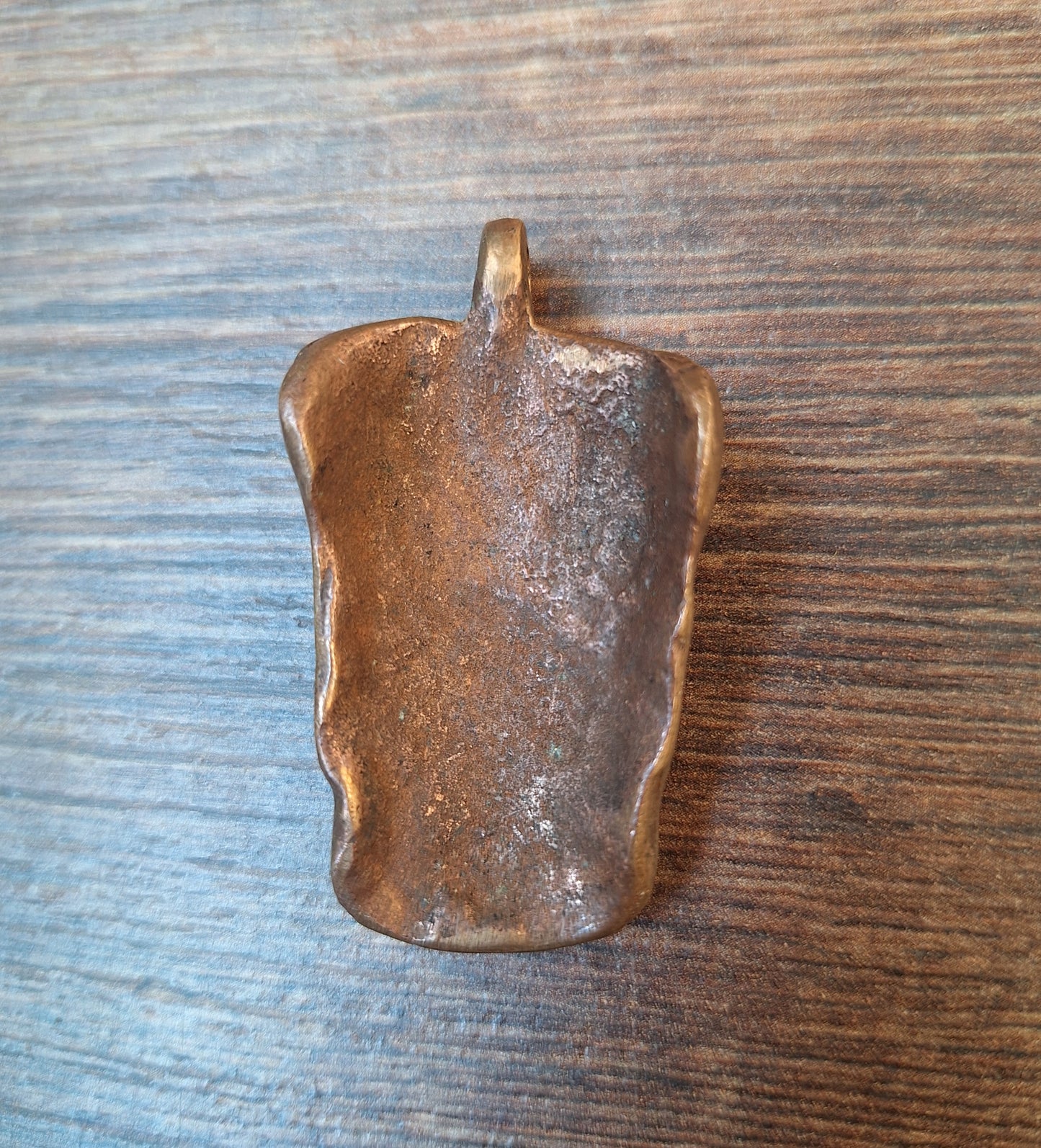 Vintage red copper Mahakala pendant