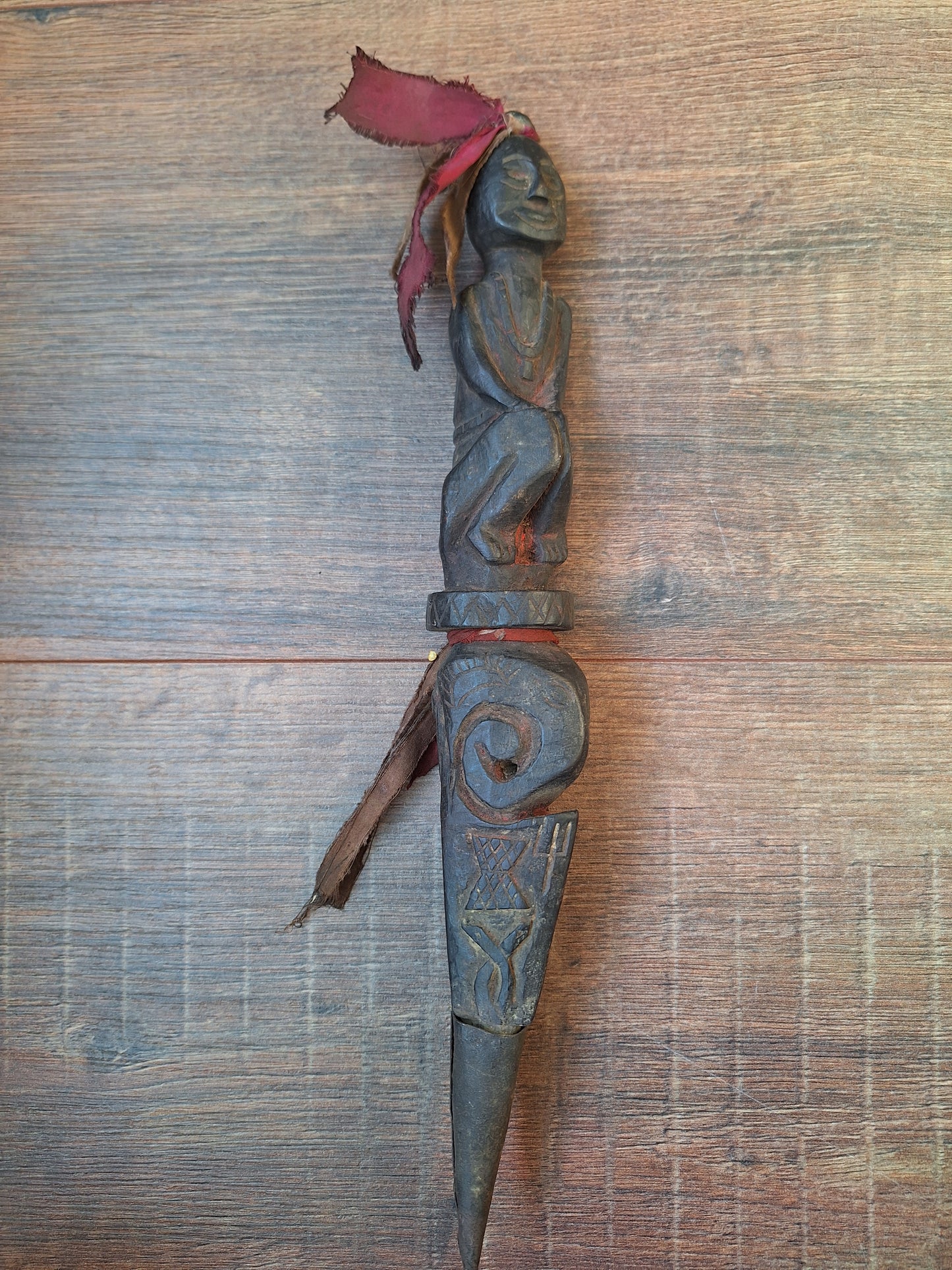 Antique wooden phurba #52