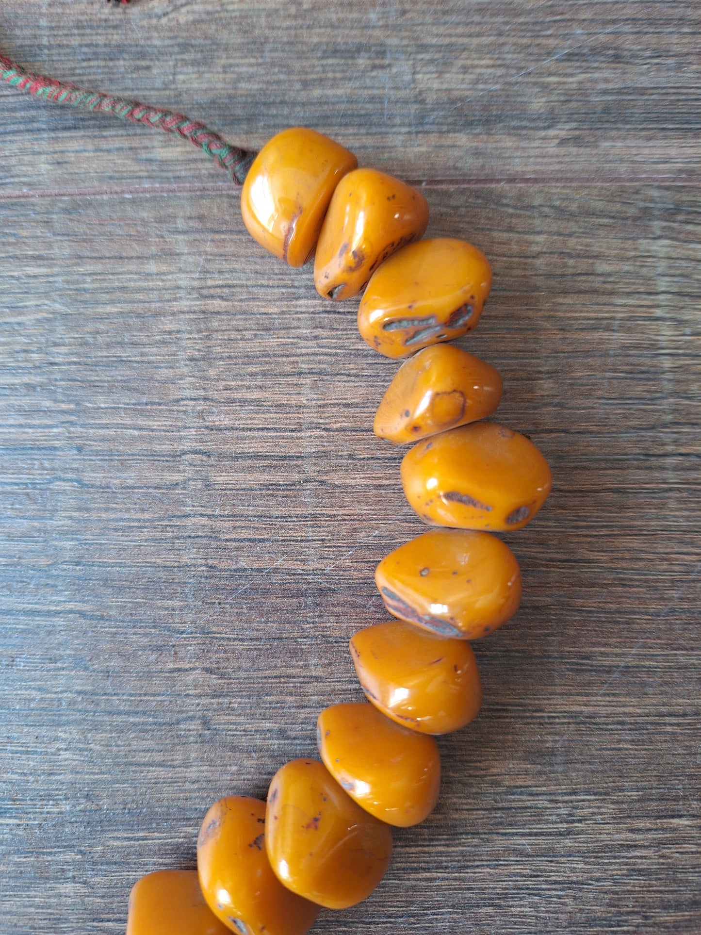 Vintage Nepalese copal beads strand #2