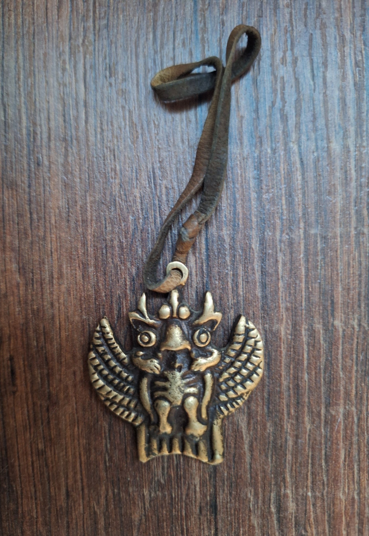 Vintage bronze thogchag pendant Garuda