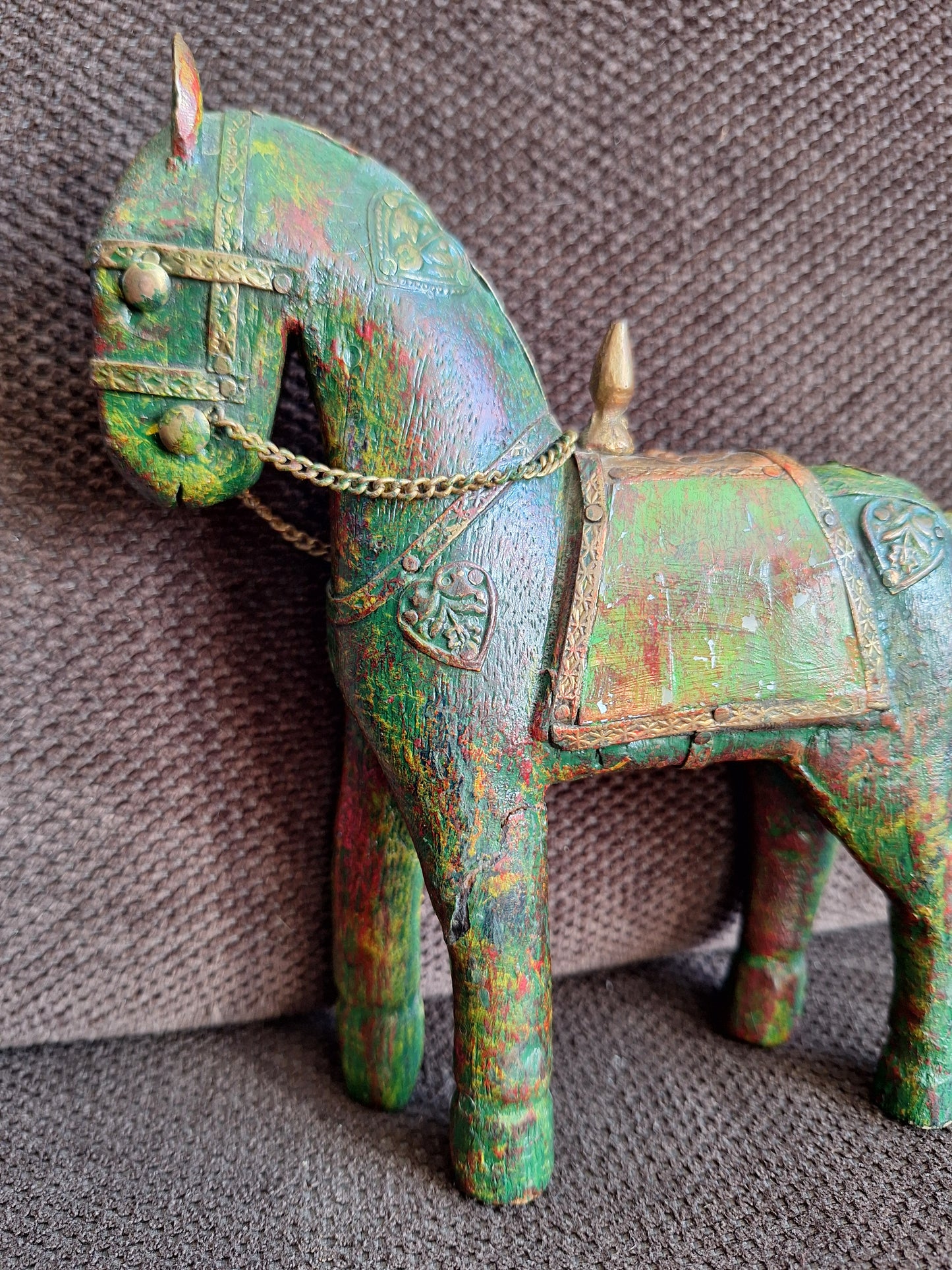 Vintage wooden Indian Marwari horse