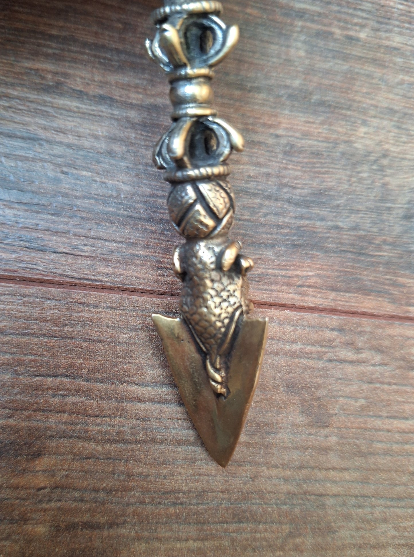 Small brass phurba