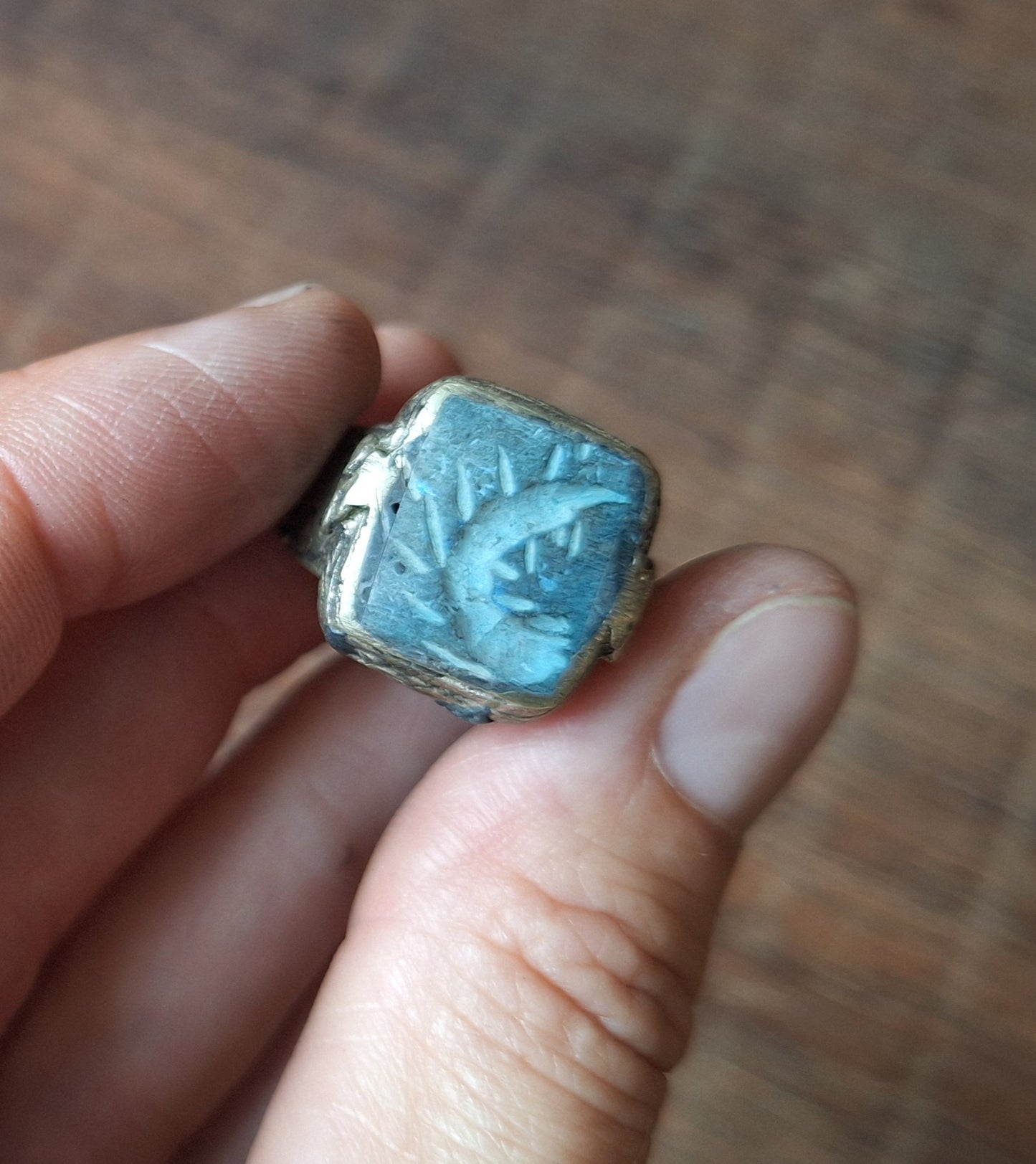 Vintage Kuchi tribal intaglio ring