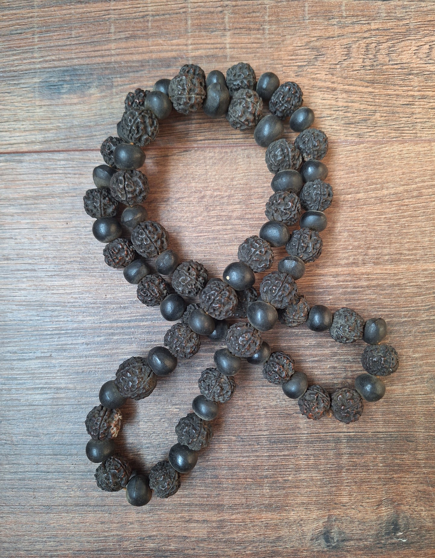 Vintage Nepalese rudraksha and rita mala