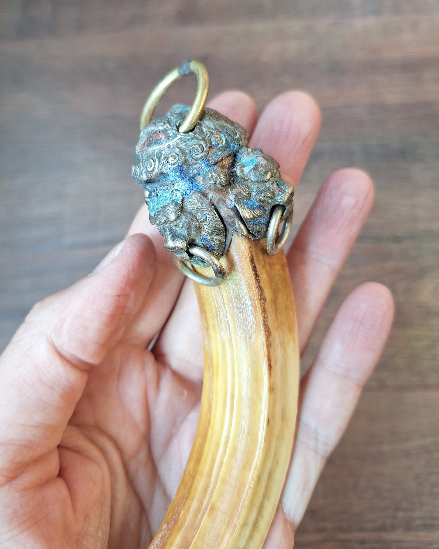 Vintage Nepalese wild boar tusk pendant