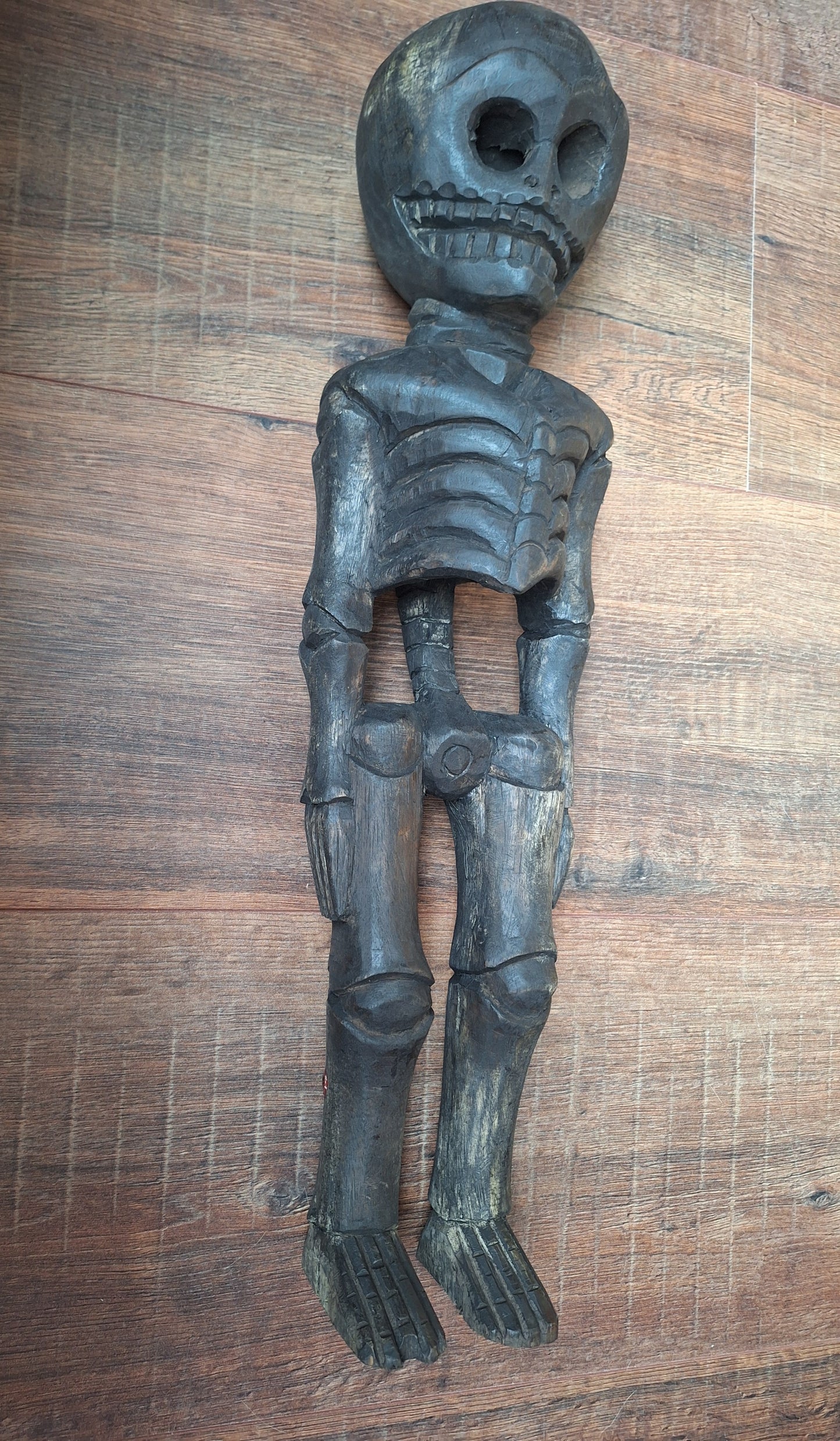 Nepalese wooden skeleton / Citipati figure