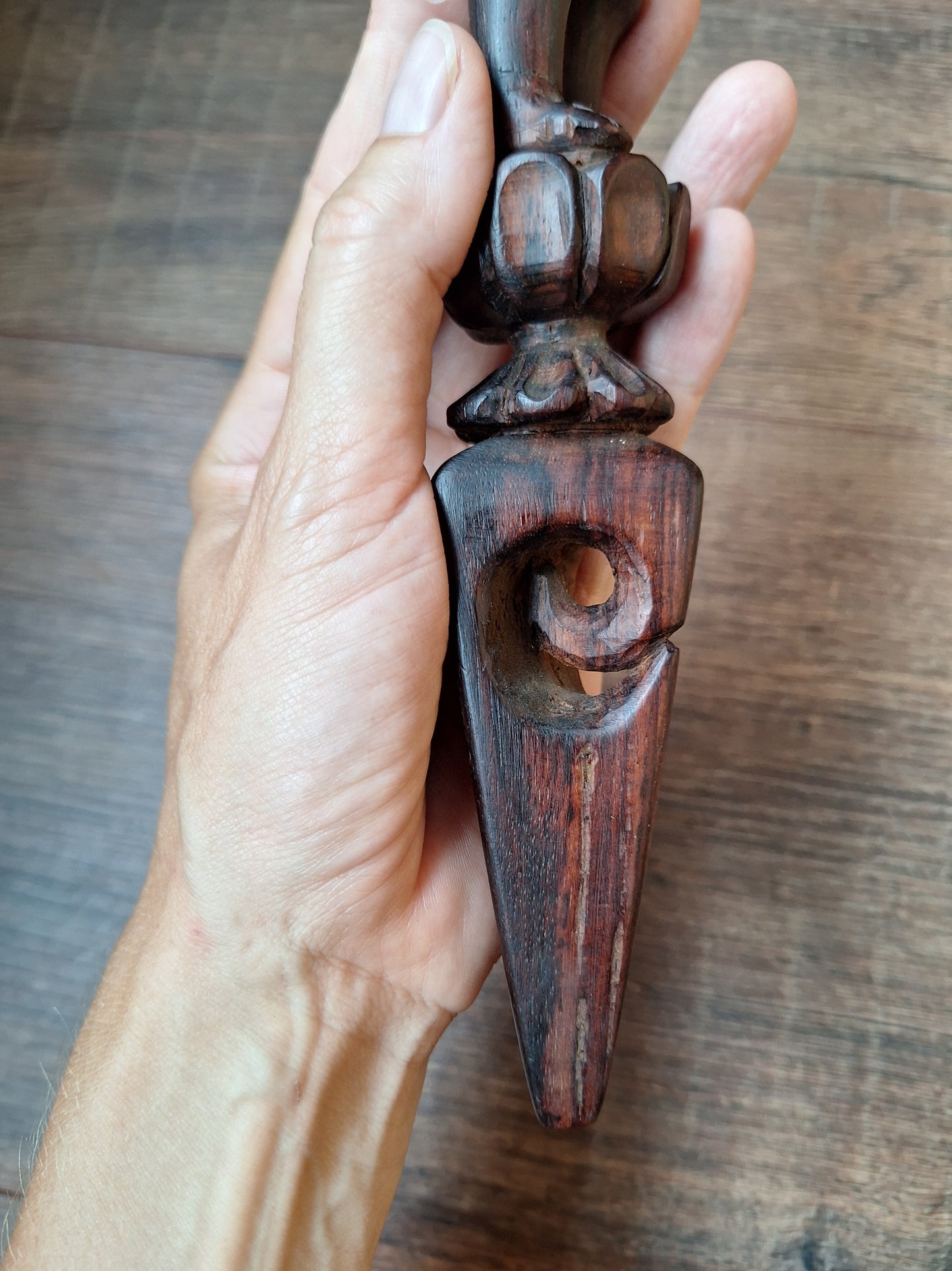 Wooden phurba Citipati