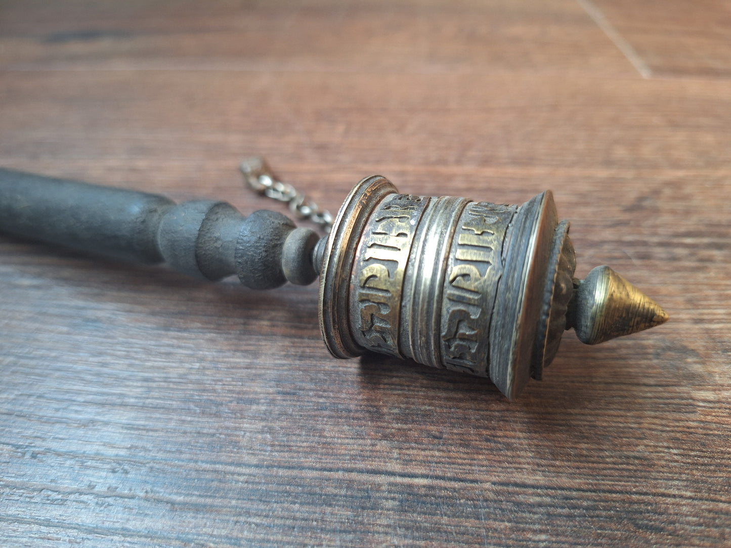 Old Tibetan prayer wheel