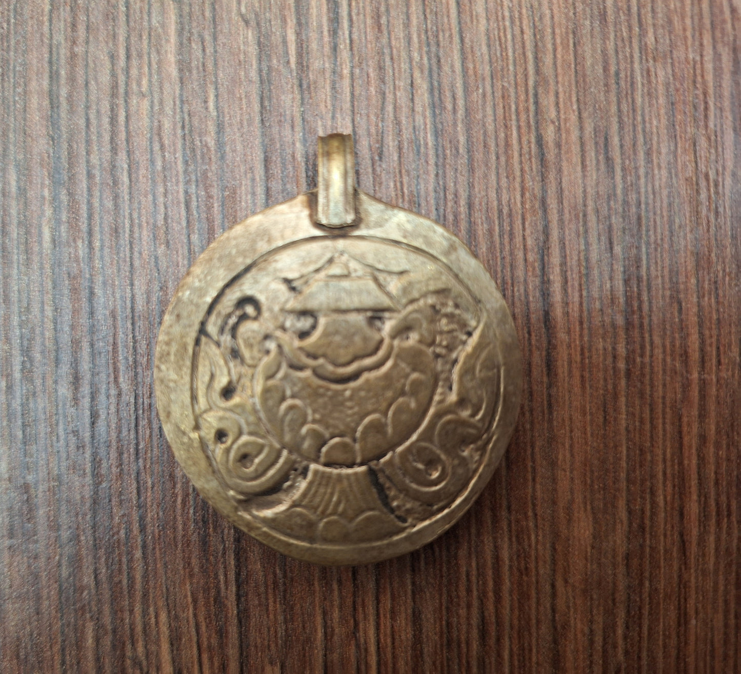 Vintage yak bone pendant Horse