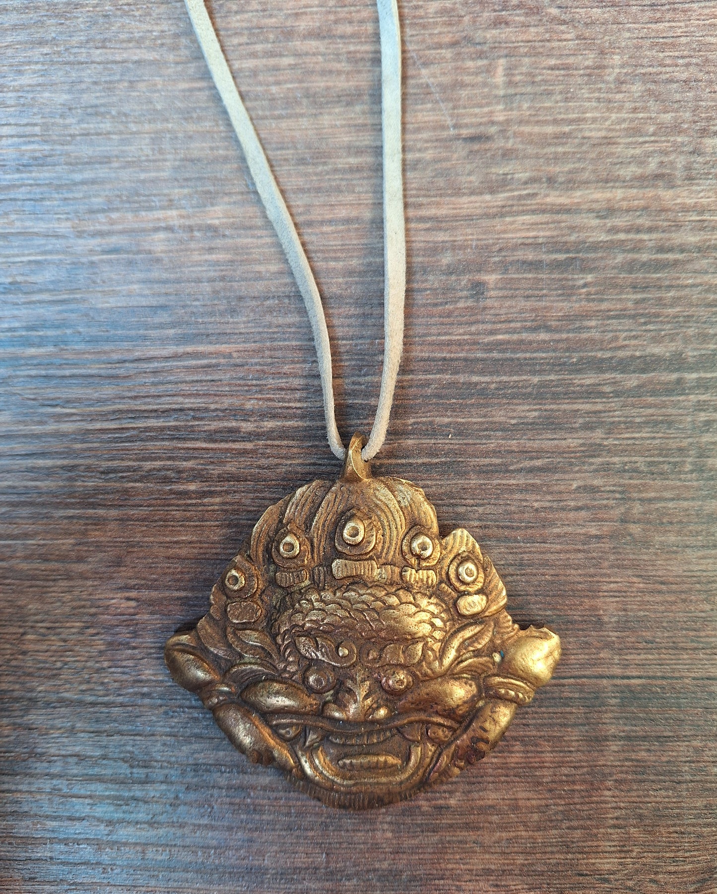Vintage brass Cheppu pendant