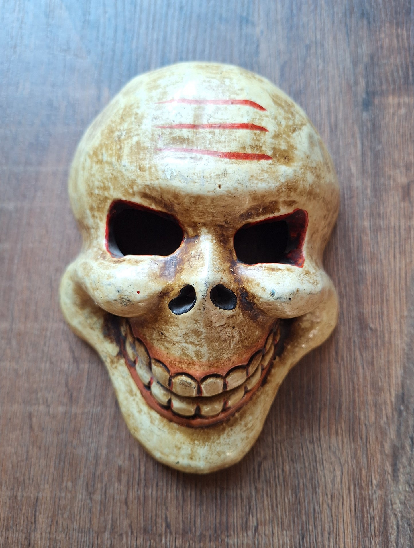 Vintage wooden Citipati skull mask