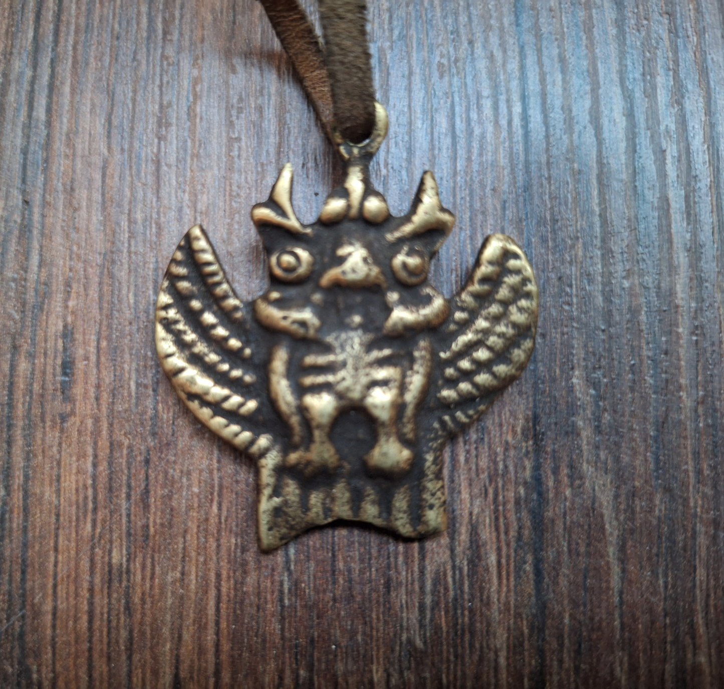 Vintage bronze thogchag pendant Garuda