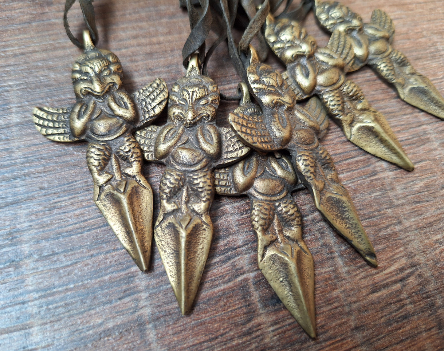 Vintage bronze phurba pendant Garuda