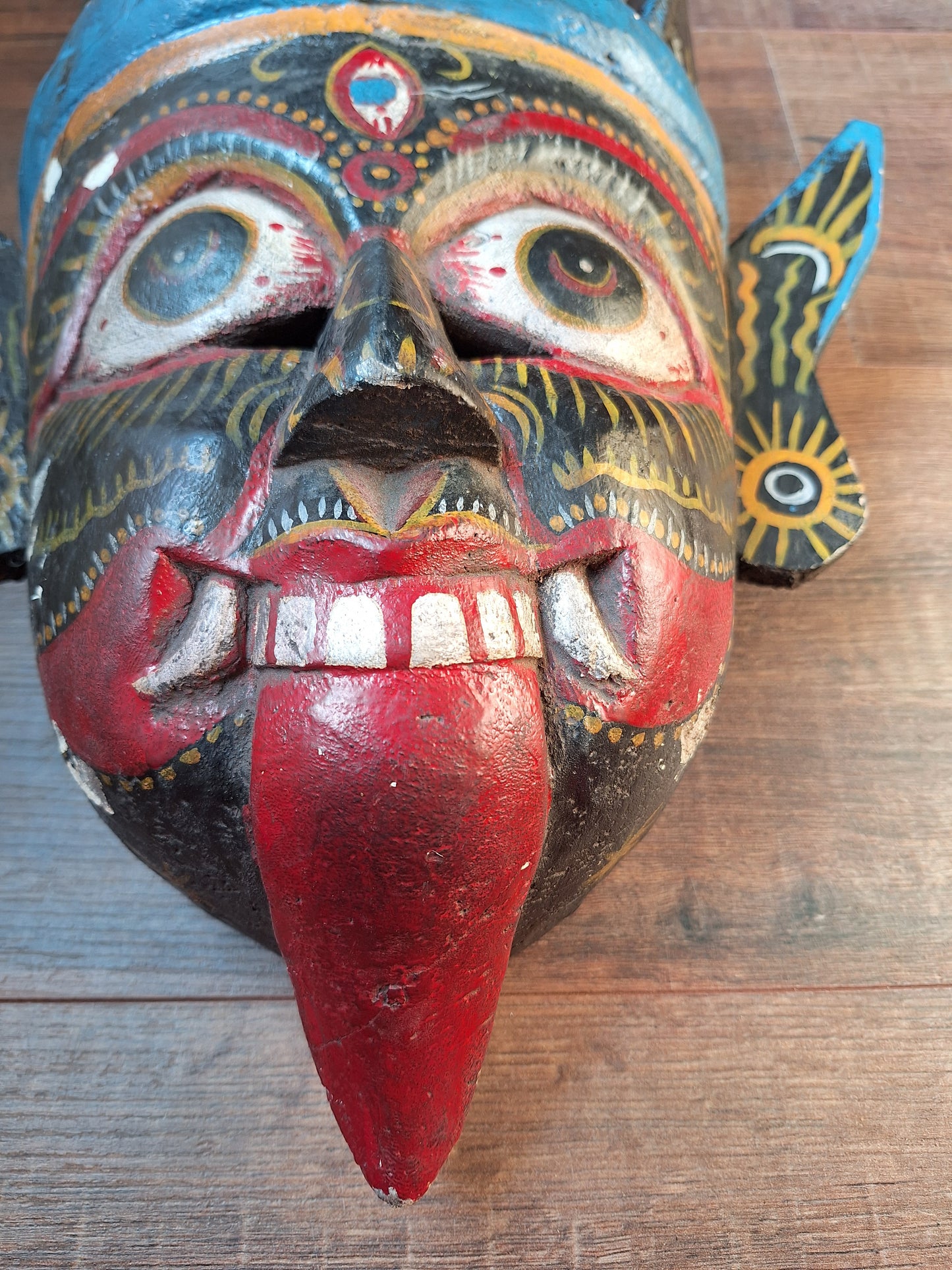Vintage wooden Kali mask