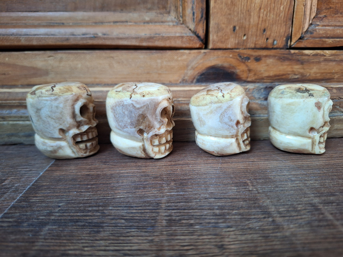 Yak bone skull beads
