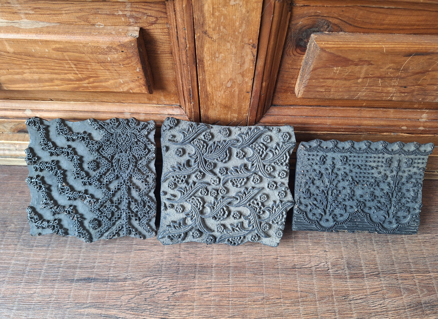 Old wooden Indian blockprint stamps
