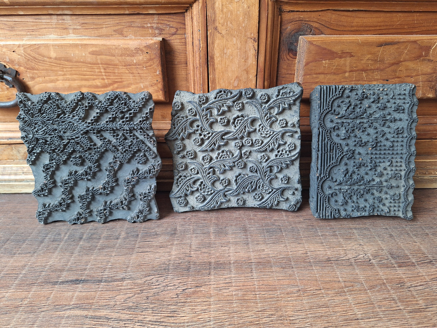 Old wooden Indian blockprint stamps