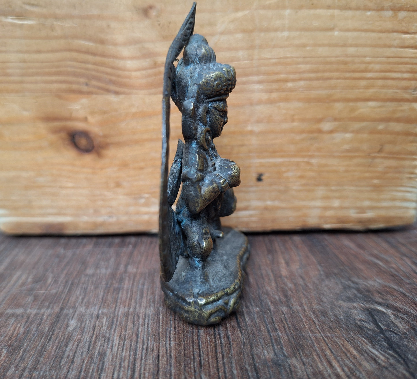 Antique bronze Kubera figurine