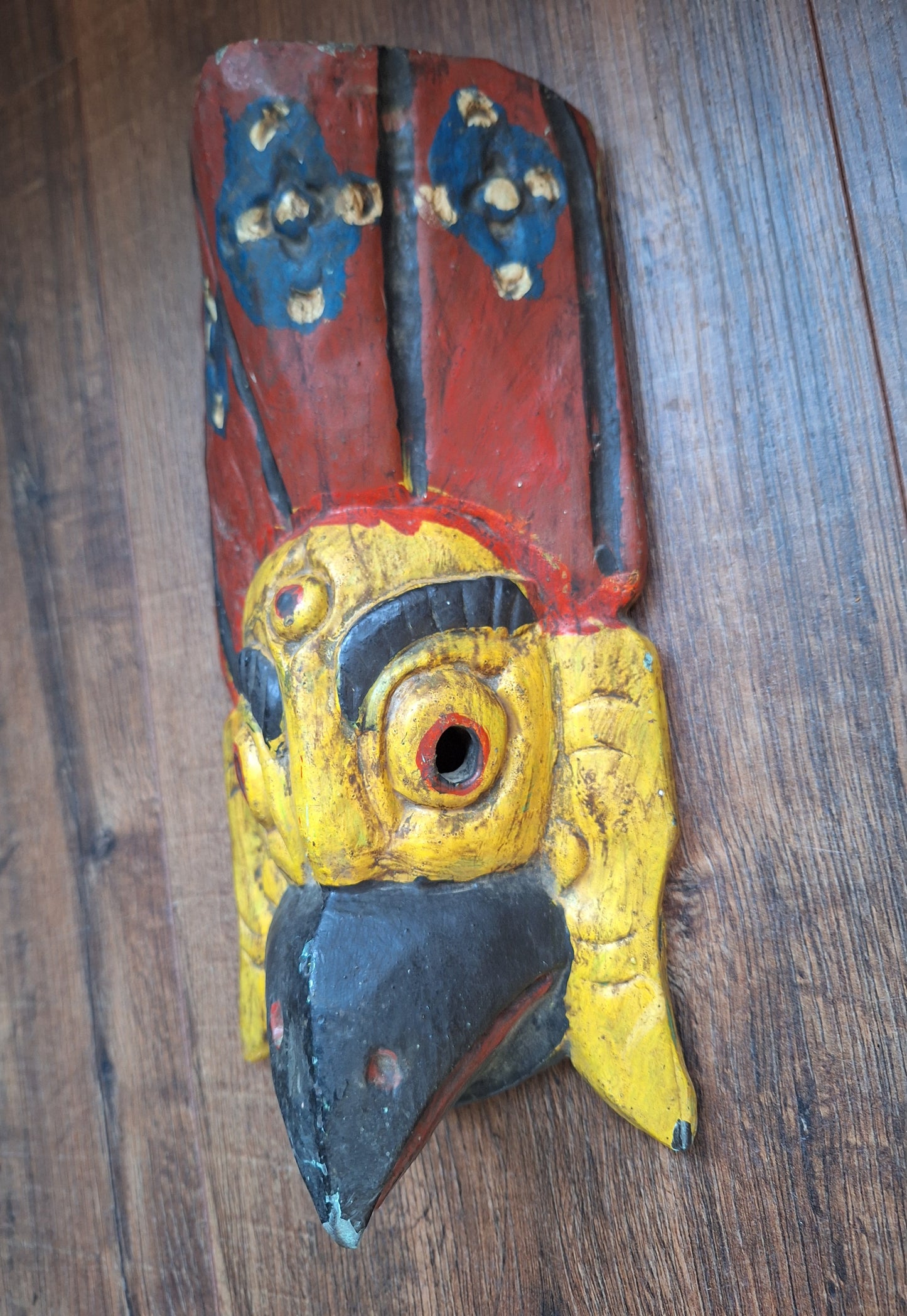 Vintage wooden Garuda mask