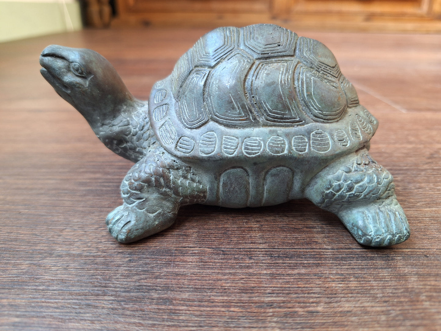 Vintage bronze turtle statue