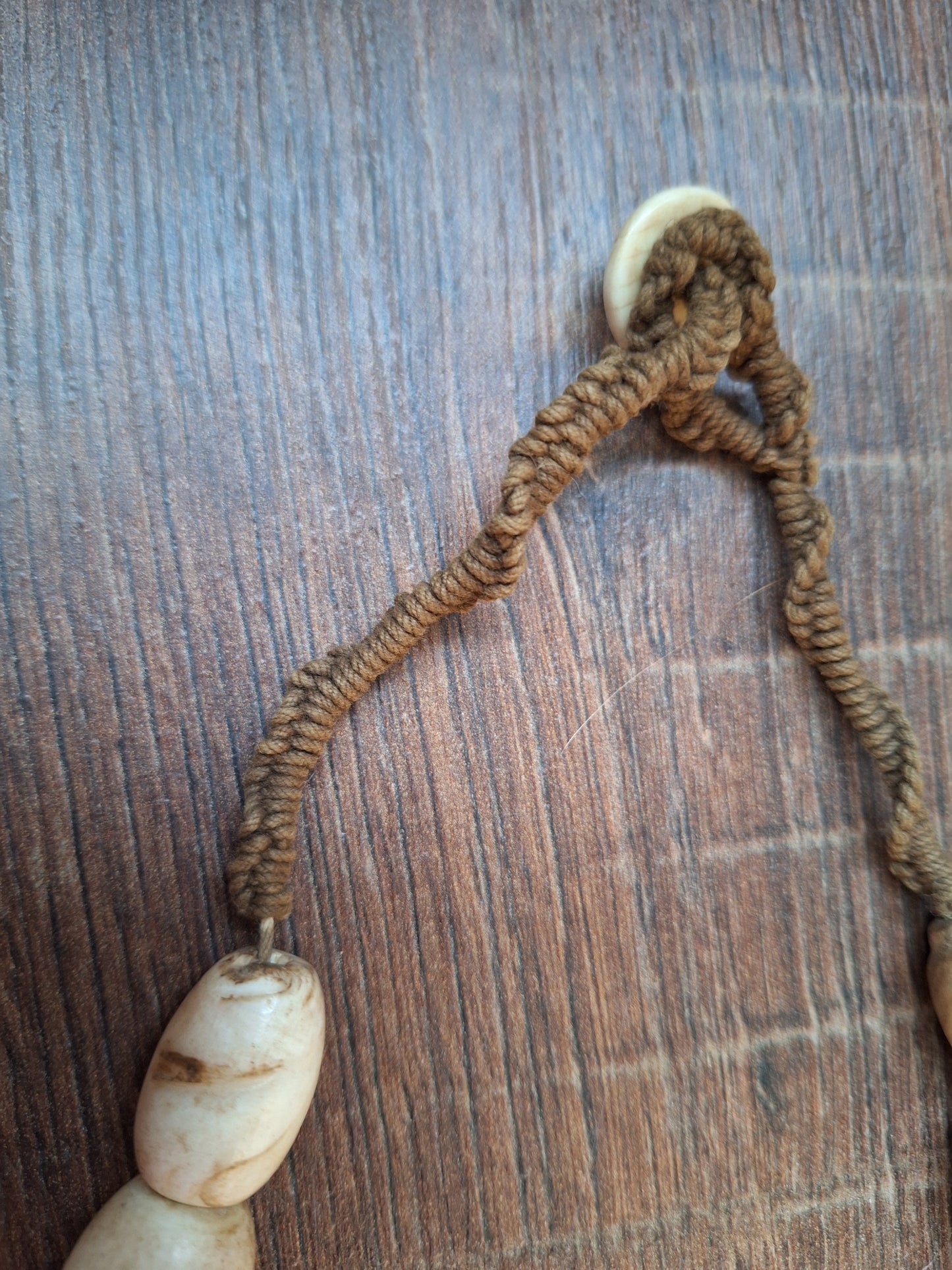 Old Nepalese conch shell necklace