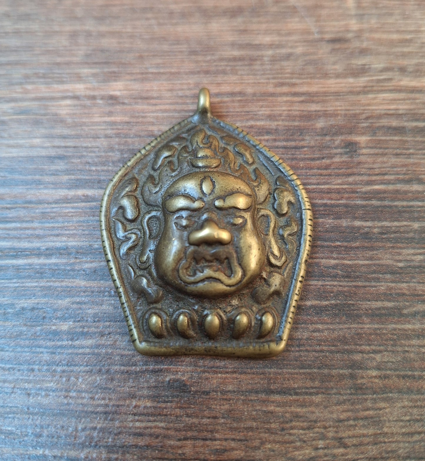 Old bronze Mahakala pendant