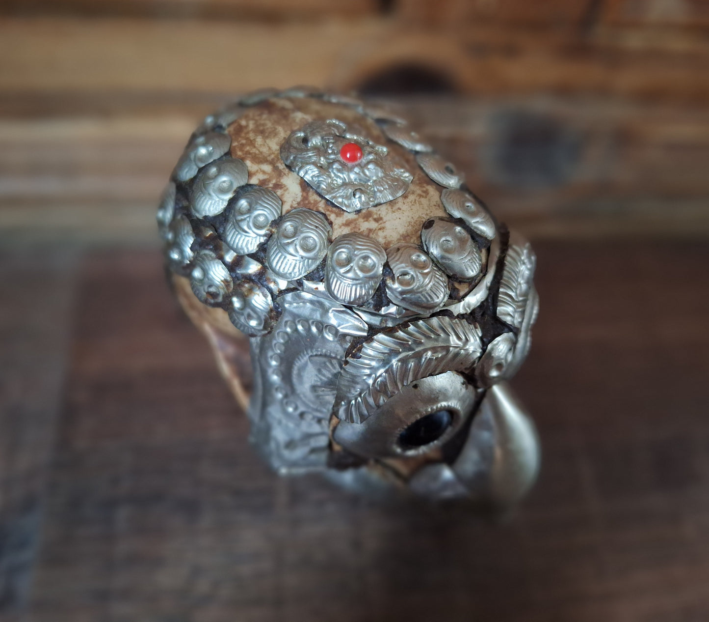 Vintage Tibetan resin monkey skull kapala