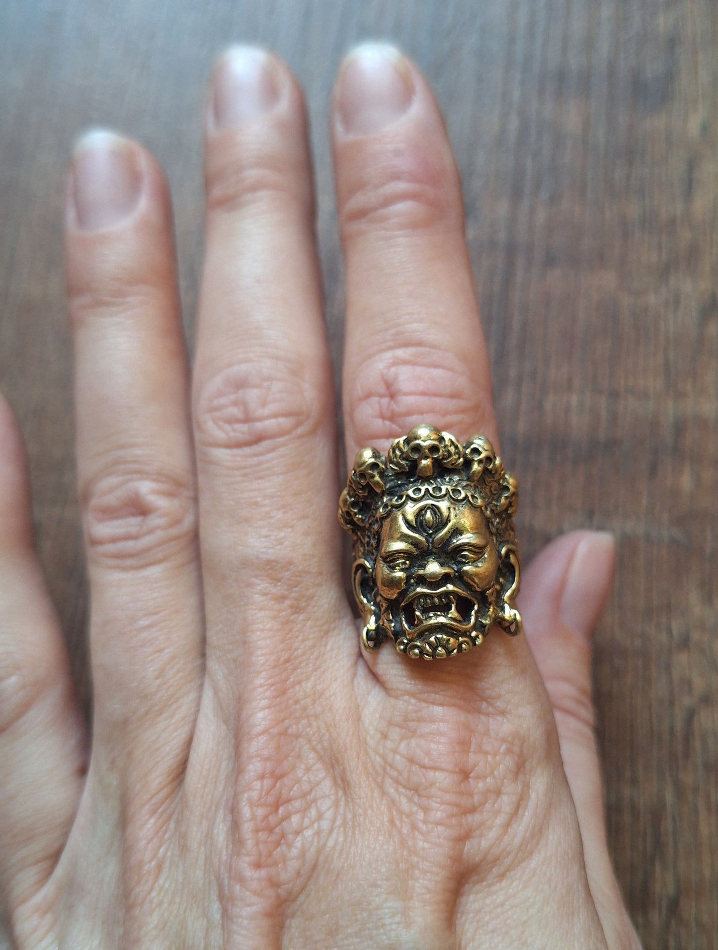 Brass Mahakala ring