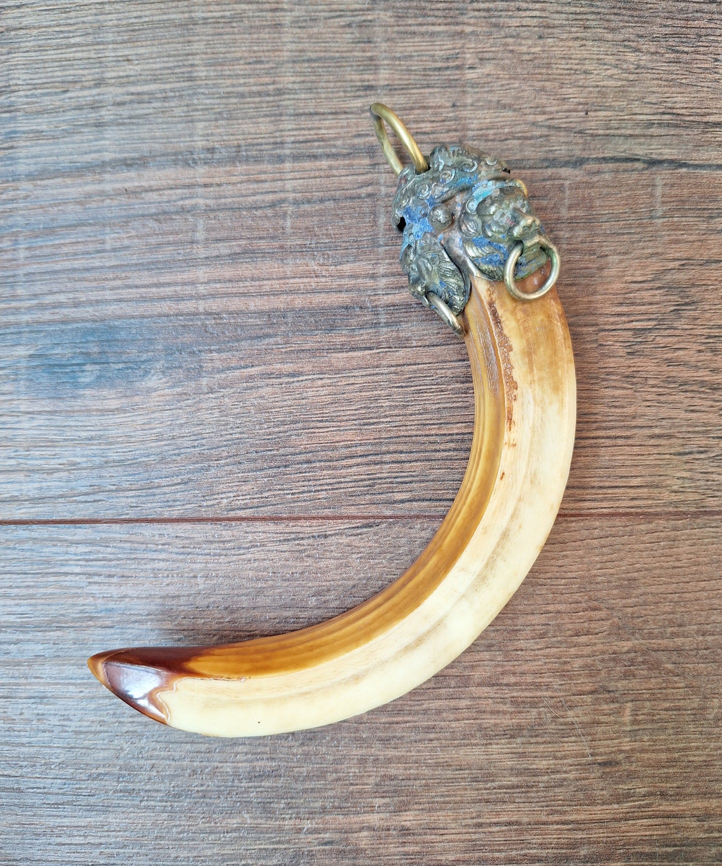 Vintage Nepalese wild boar tusk pendant