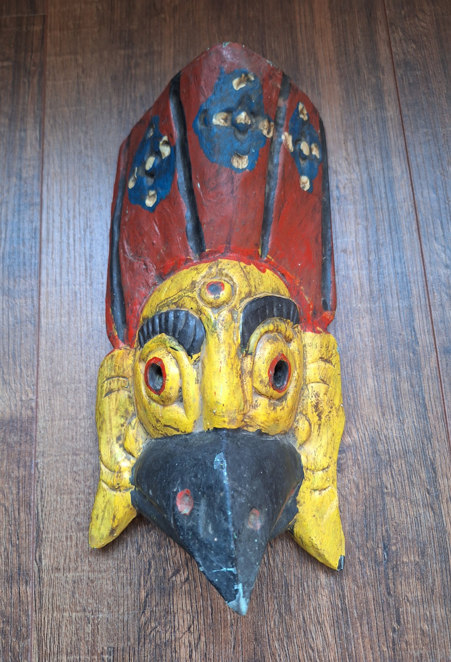 Vintage wooden Garuda mask