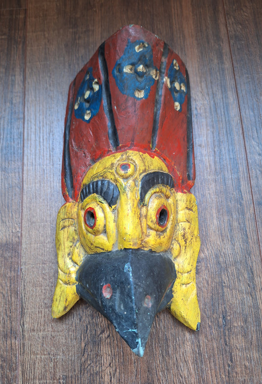 Vintage wooden Garuda mask