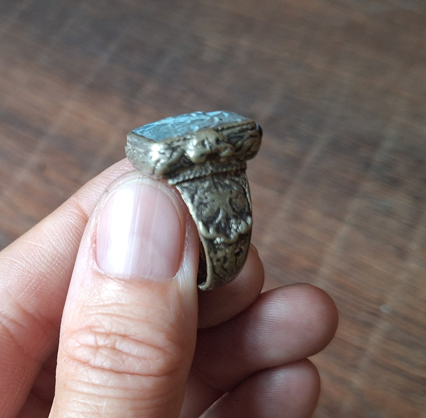 Vintage Kuchi tribal intaglio ring