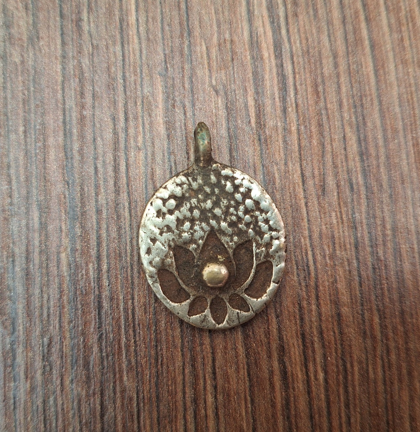 Vintage brass pendant Lotus