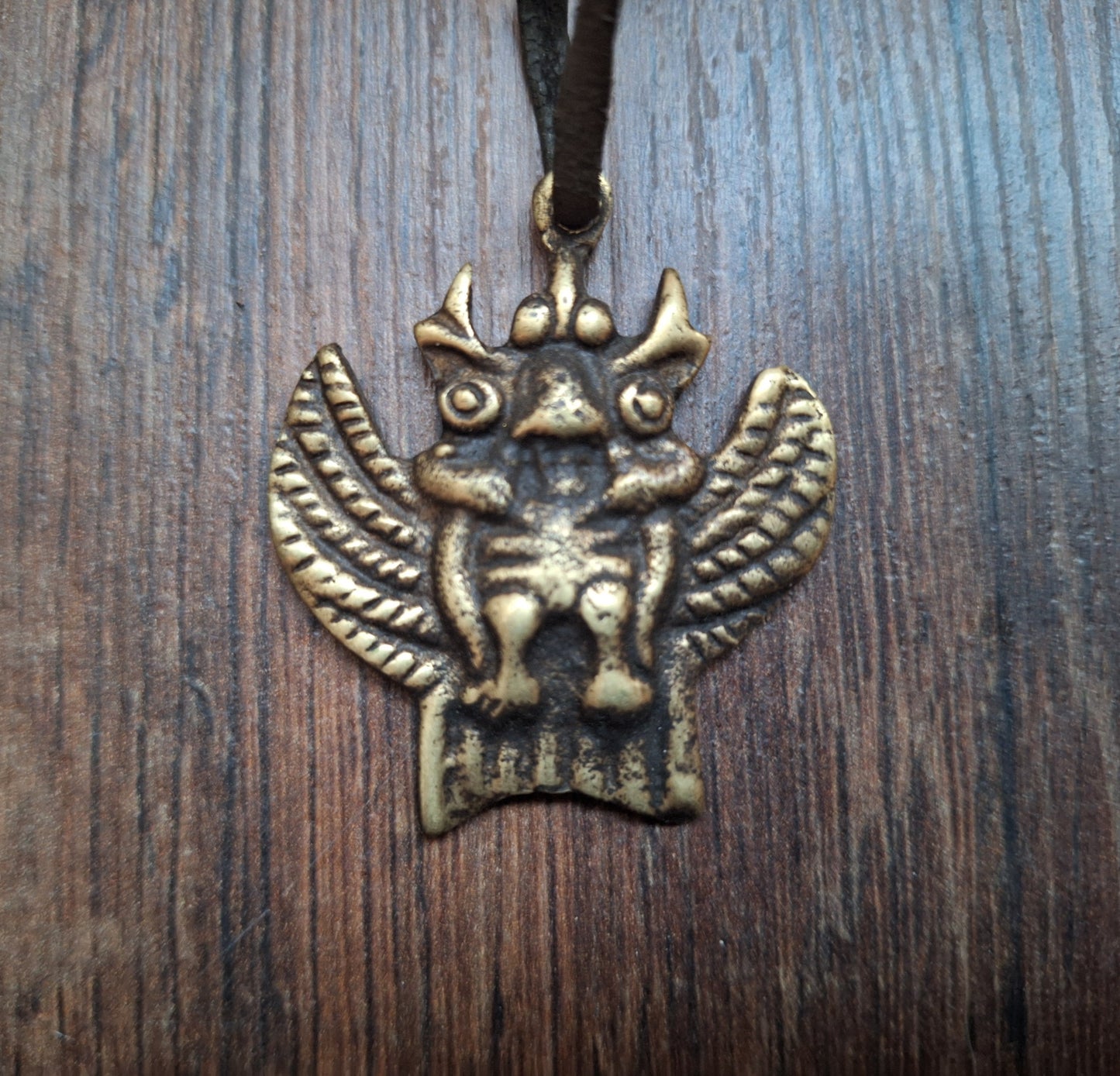 Vintage bronze thogchag pendant Garuda