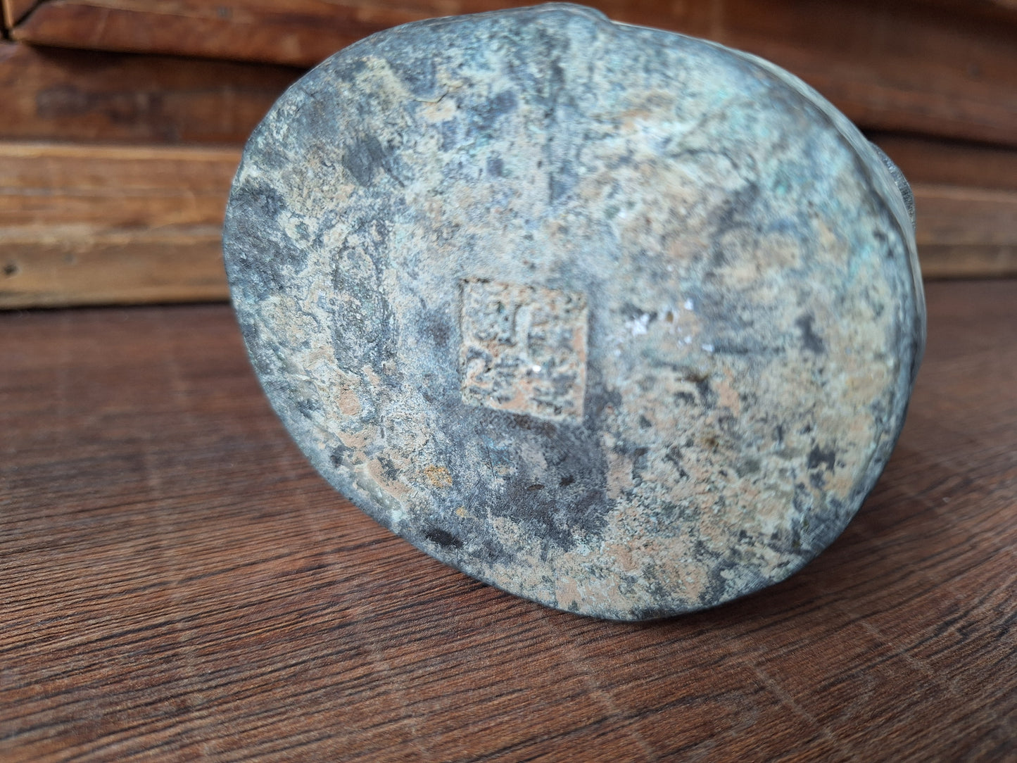 Old bronze Guanyin statue