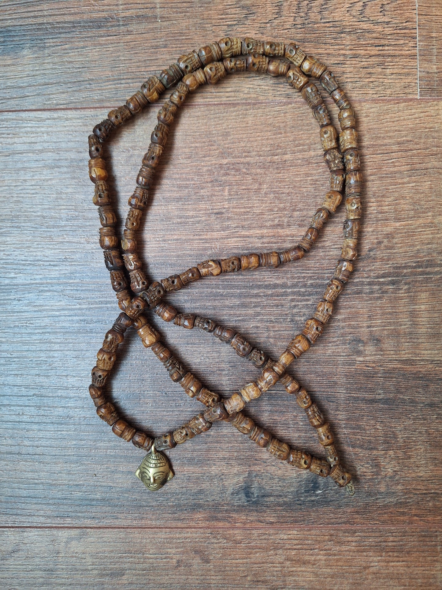 Vintage Nepalese yak bone skull mala