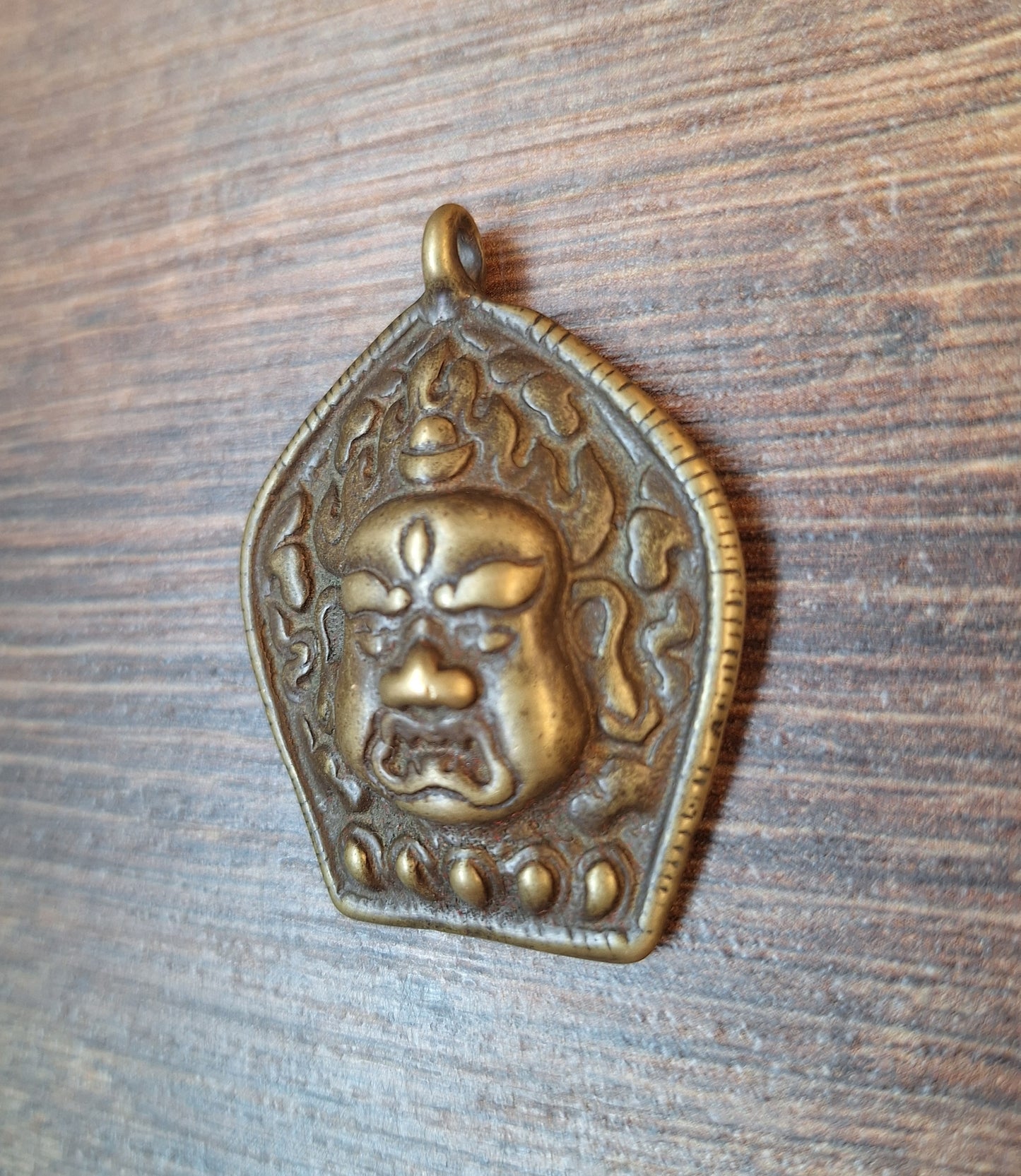 Old bronze Mahakala pendant