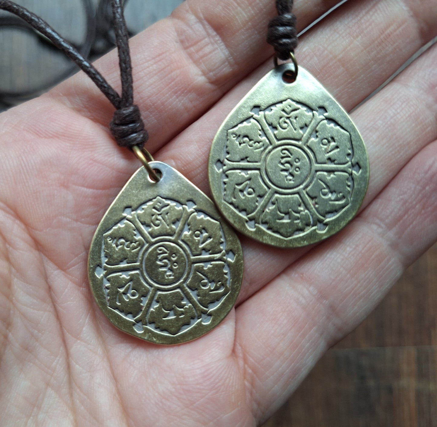 Necklace with pendant Om Mani Padme Hum