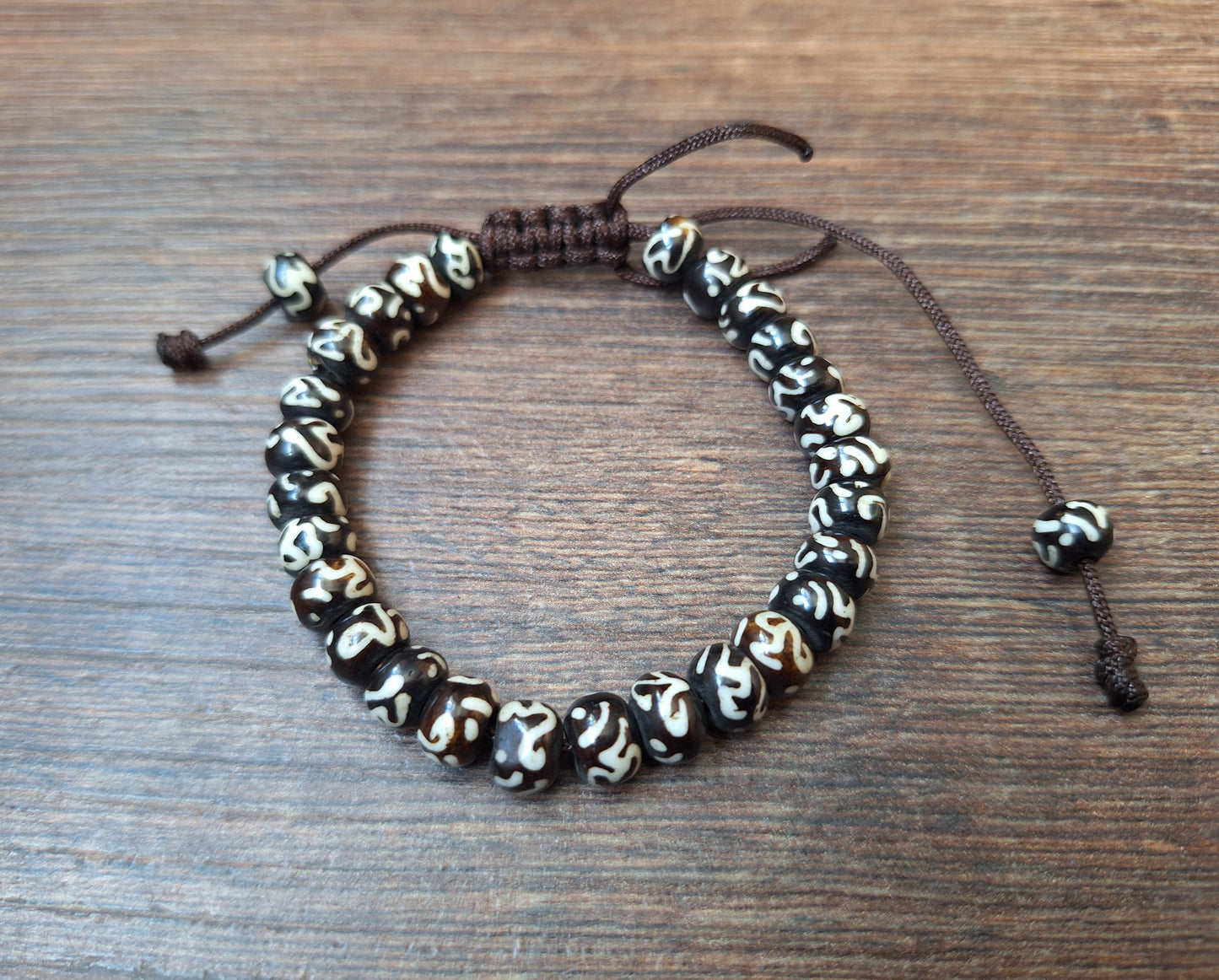 Yak bone mala bracelet, crafting project