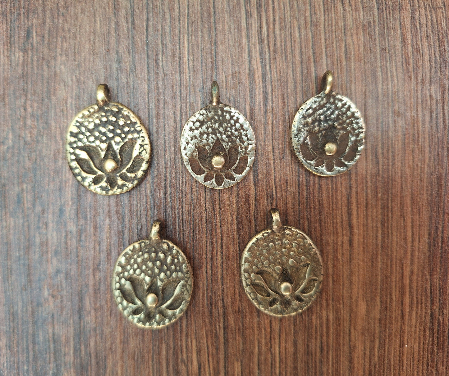 Vintage brass pendant Lotus