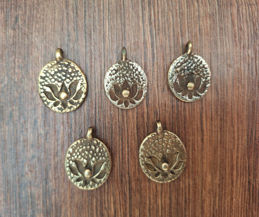 Vintage brass pendant Lotus